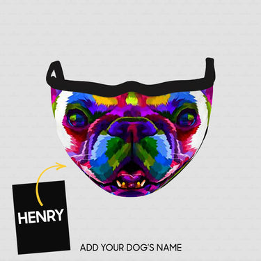 Personalized Dog Gift Idea - Dog With Mixed Colors Zoom In For Dog Lovers - Cloth Mask